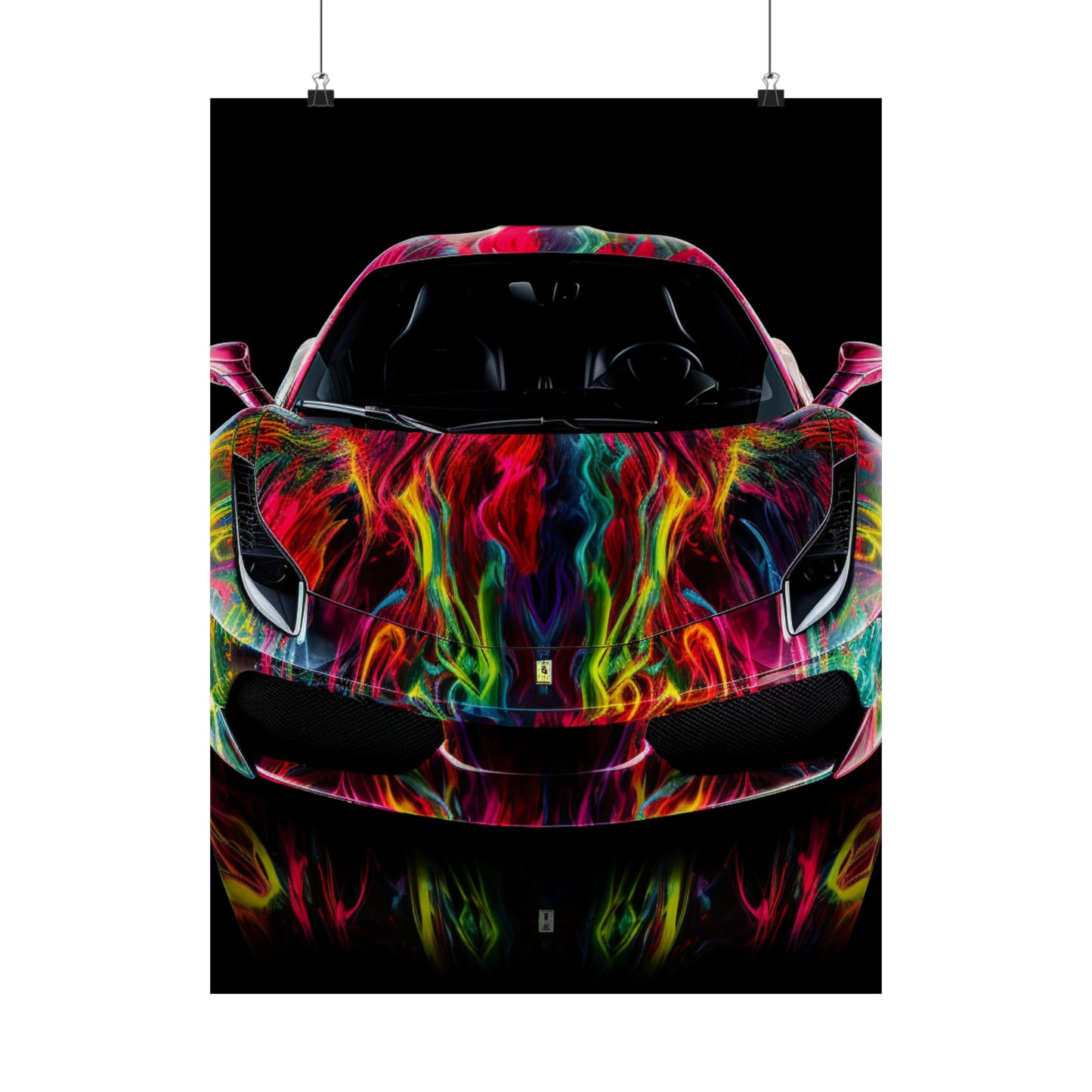 Premium Matte Vertical Posters Ferrari Color 1