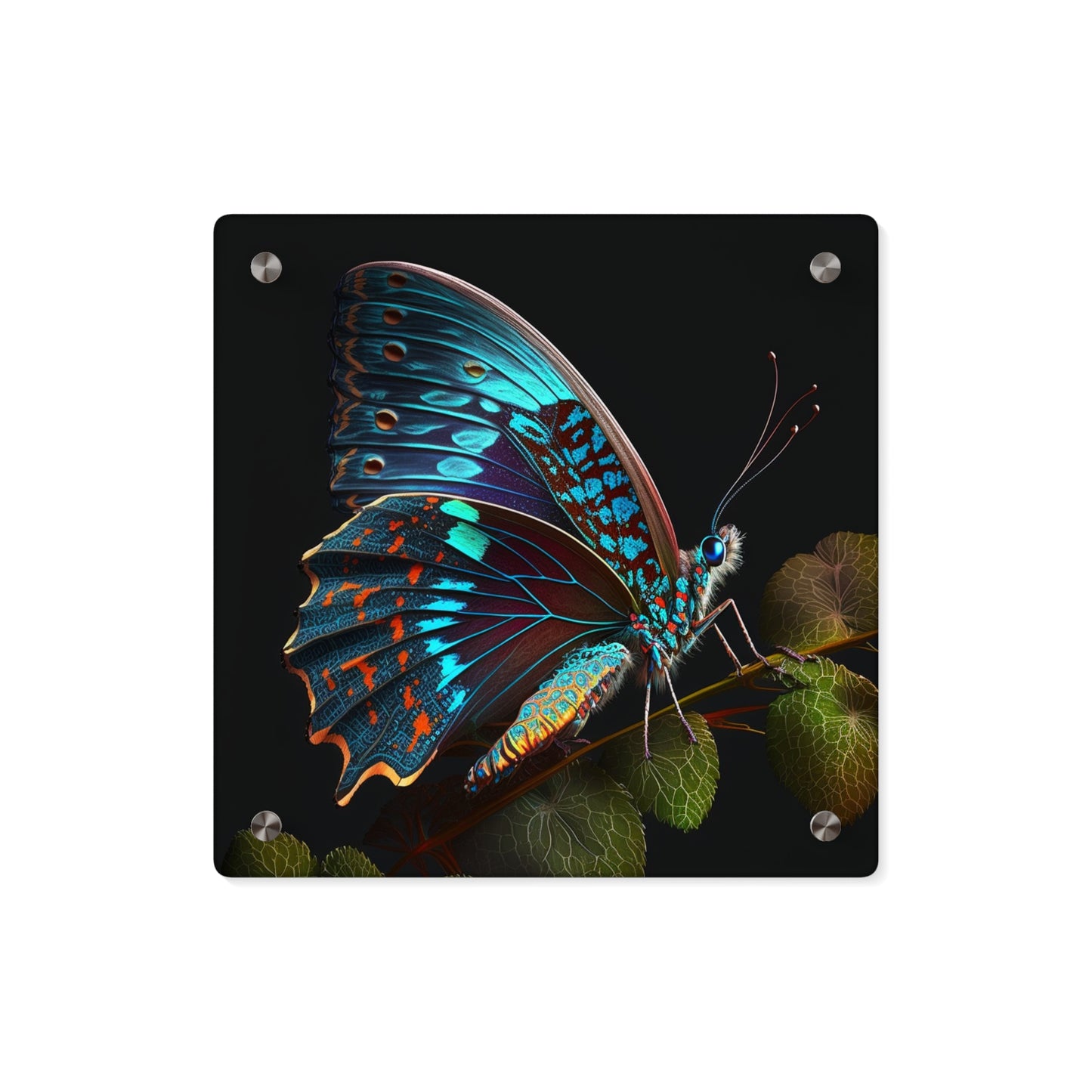 Acrylic Wall Art Panels Hue Neon Butterfly 2