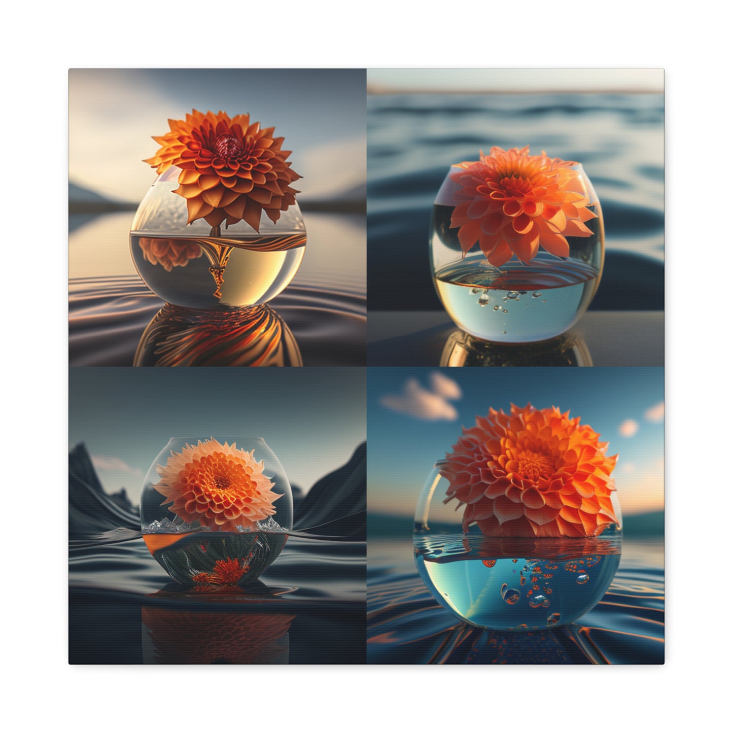 Canvas Gallery Wraps Dahlia Orange 5