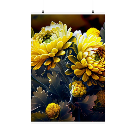 Premium Matte Vertical Posters Yellow Hermosas Flores Amarillas 3