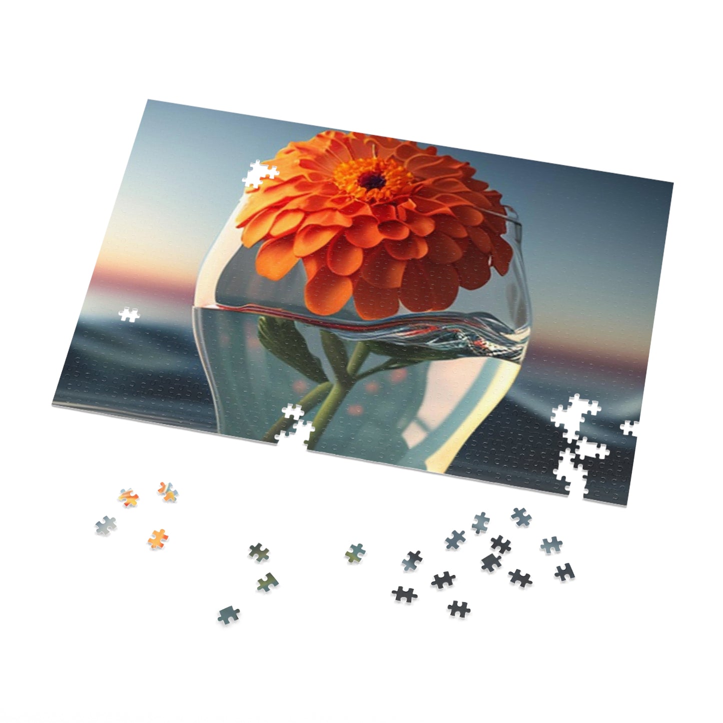 Jigsaw Puzzle (30, 110, 252, 500,1000-Piece) Orange Zinnia 4