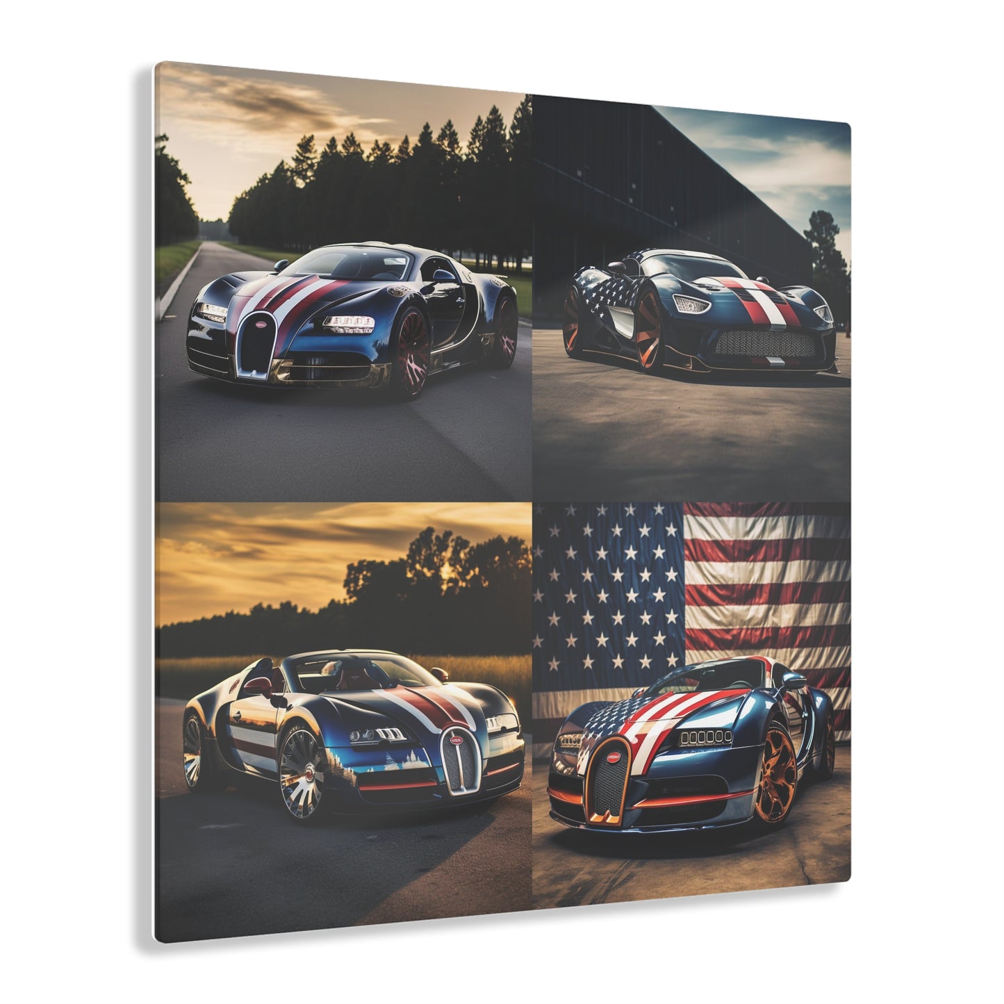 Acrylic Prints Bugatti Flag American 5