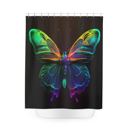 Polyester Shower Curtain Raw Hyper Color Butterfly 3