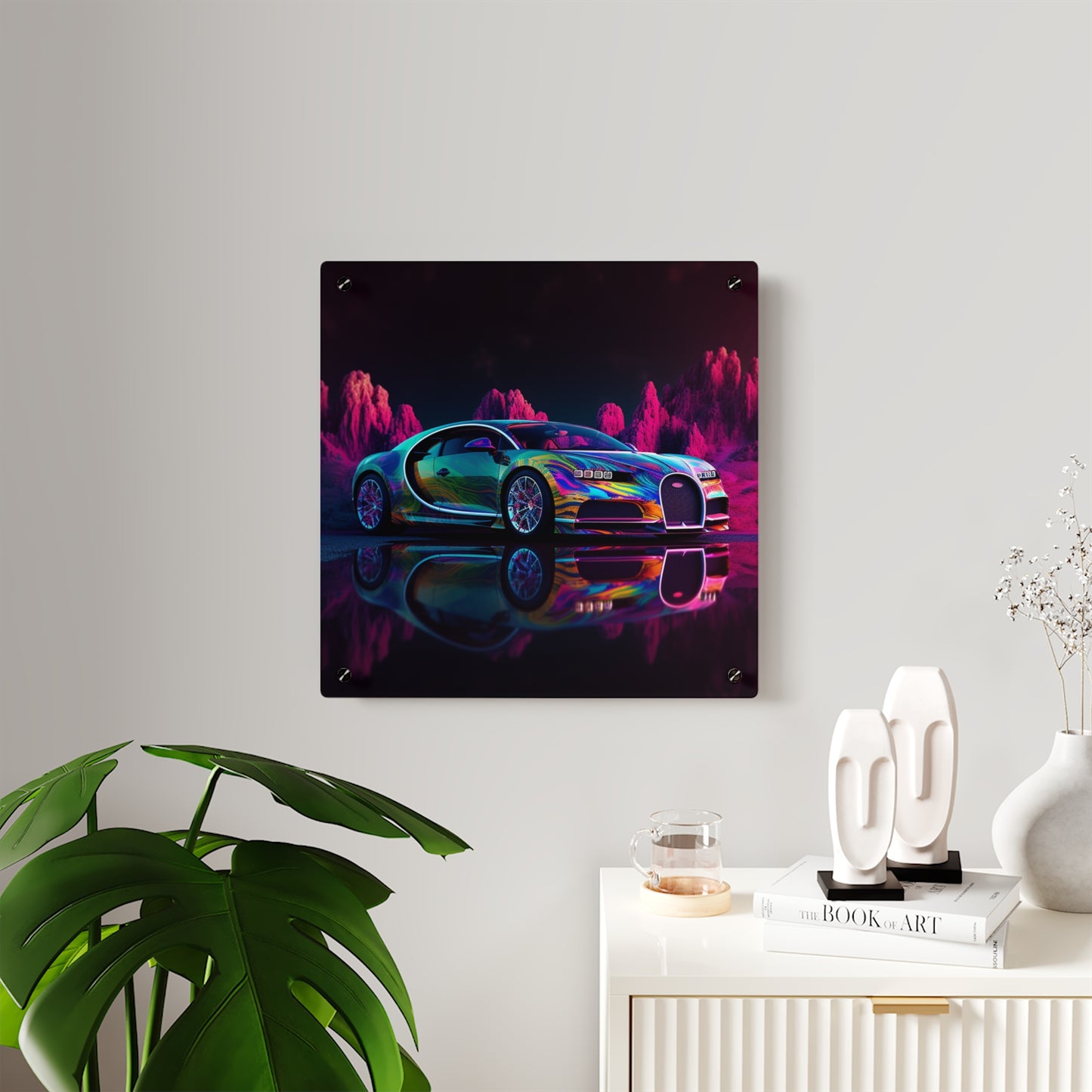 Acrylic Wall Art Panels Florescent Bugatti Flair 2