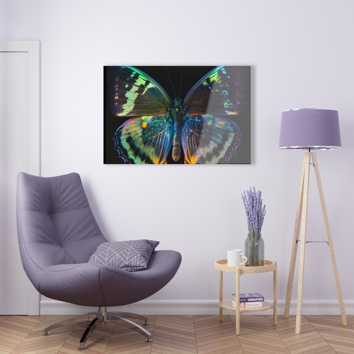 Acrylic Prints Neon Butterfly Flair 4