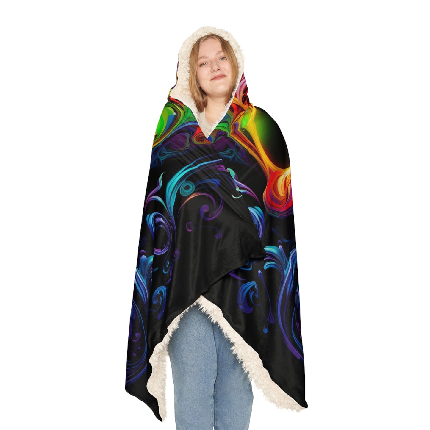 Snuggle Hooded Blanket Macro Skull Color 2