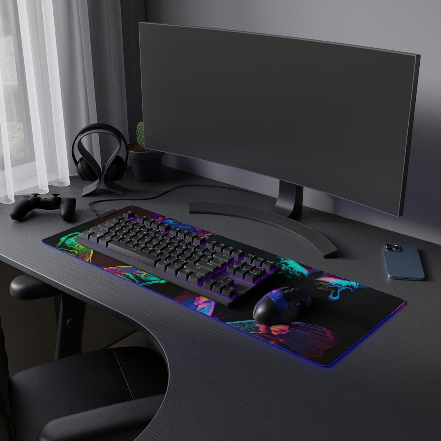 LED Gaming Mouse Pad Raw Hyper Color Butterfly 5