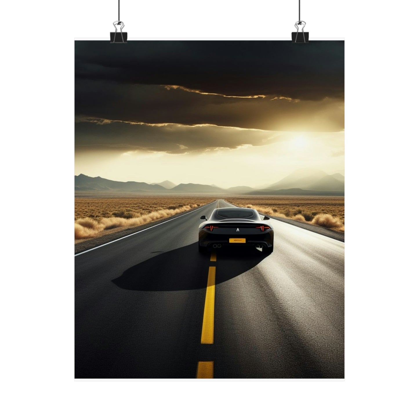 Premium Matte Vertical Posters Ferrari Road 1