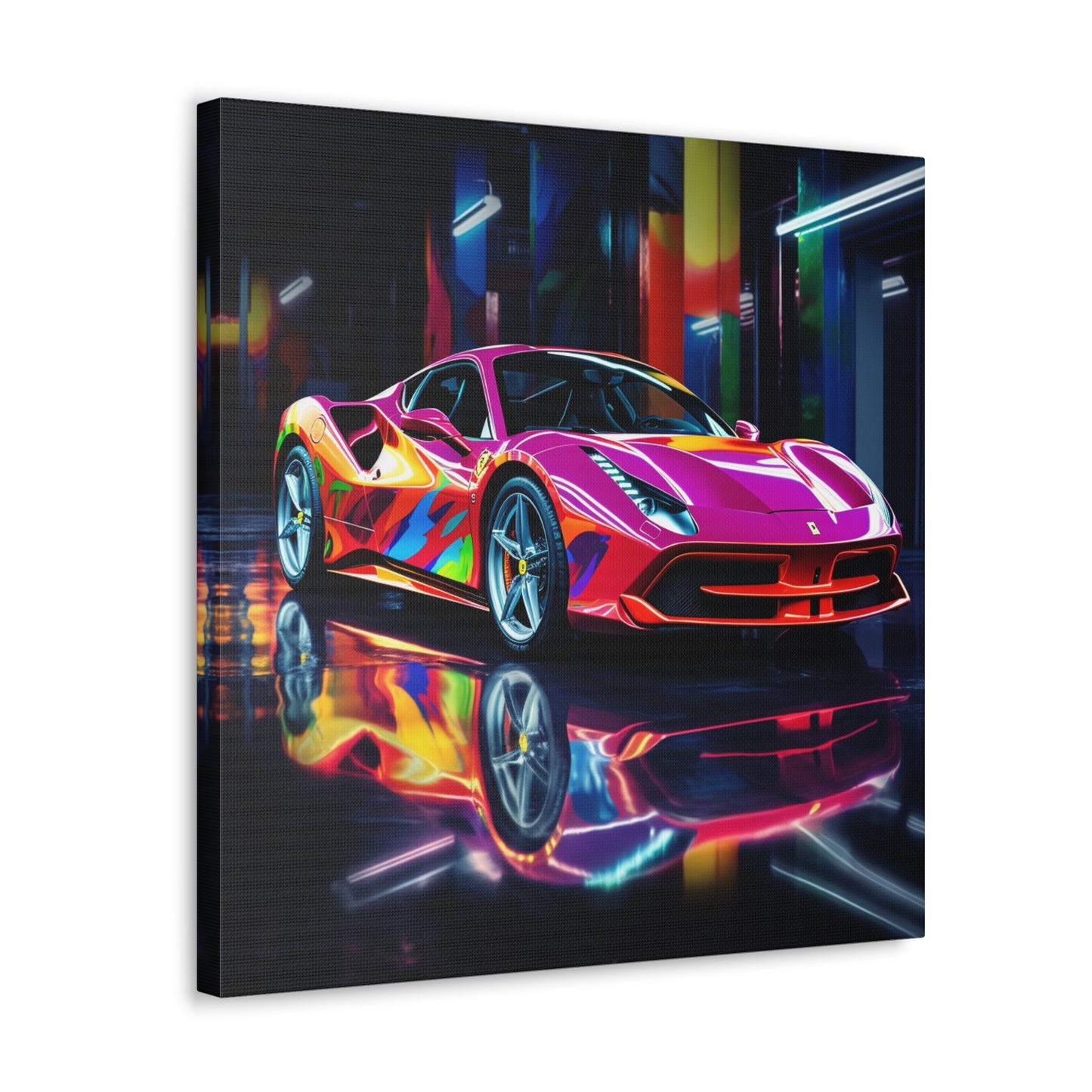 Canvas Gallery Wraps Pink Macro Ferrari 1