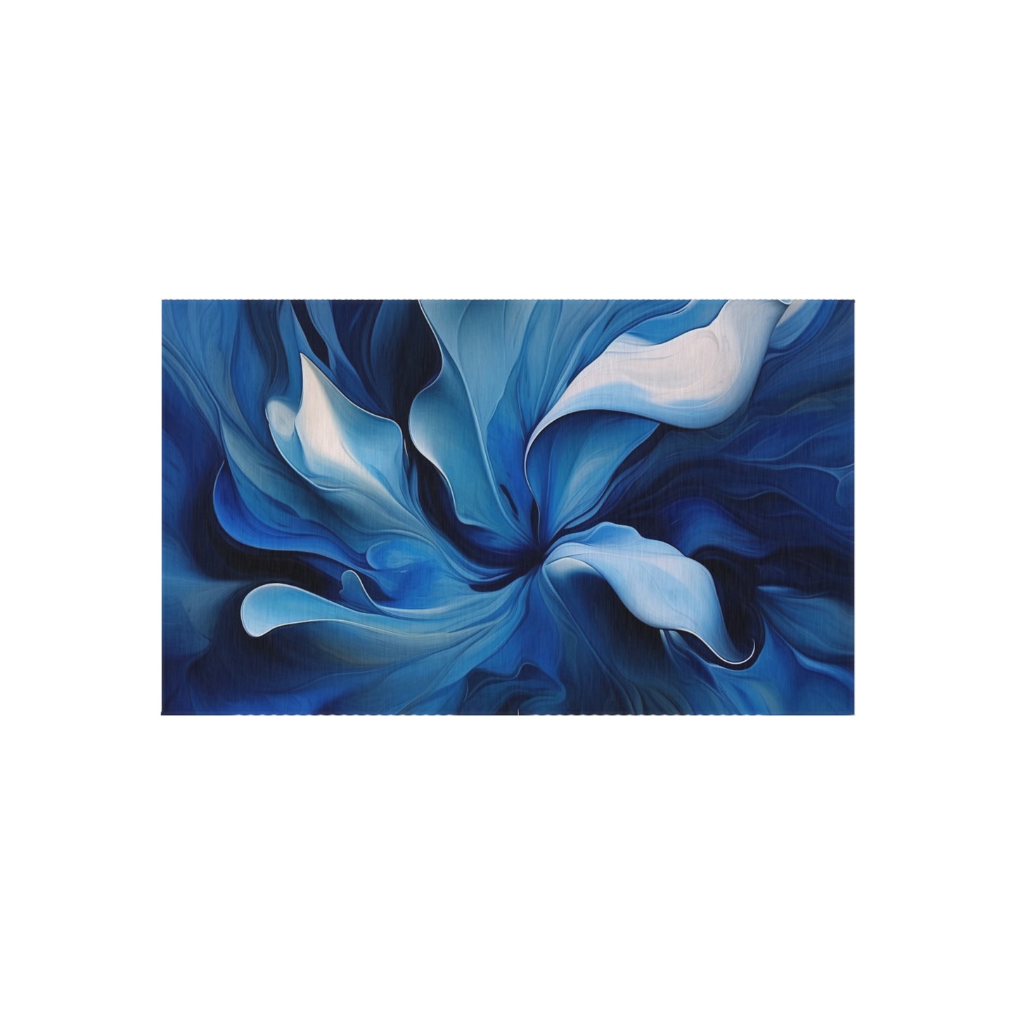 Outdoor Rug  Abstract Blue Tulip 4