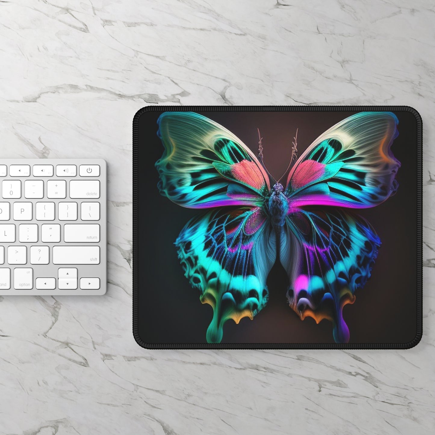 Gaming Mouse Pad  Neon Butterfly Fusion 1