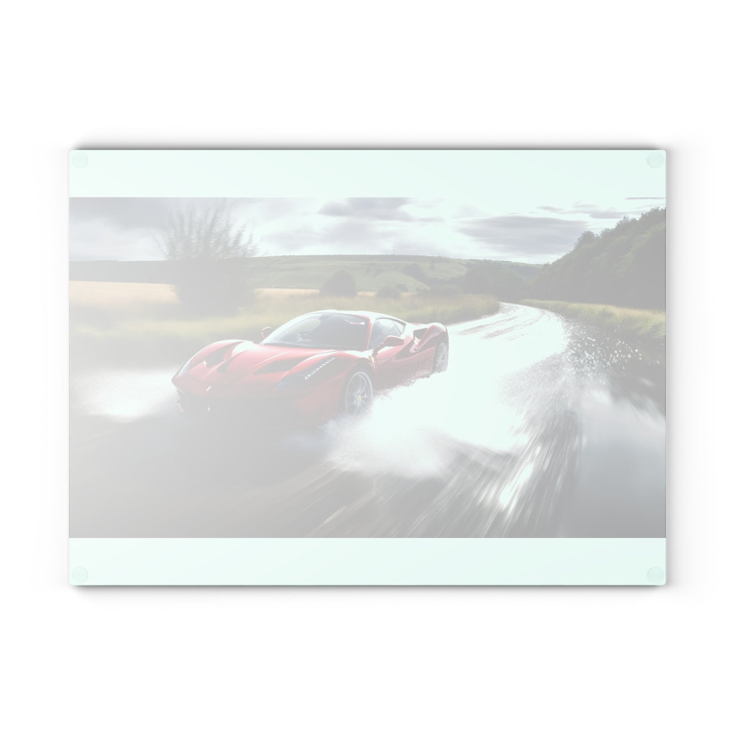 Glass Cutting Board Water Ferrari Splash 4