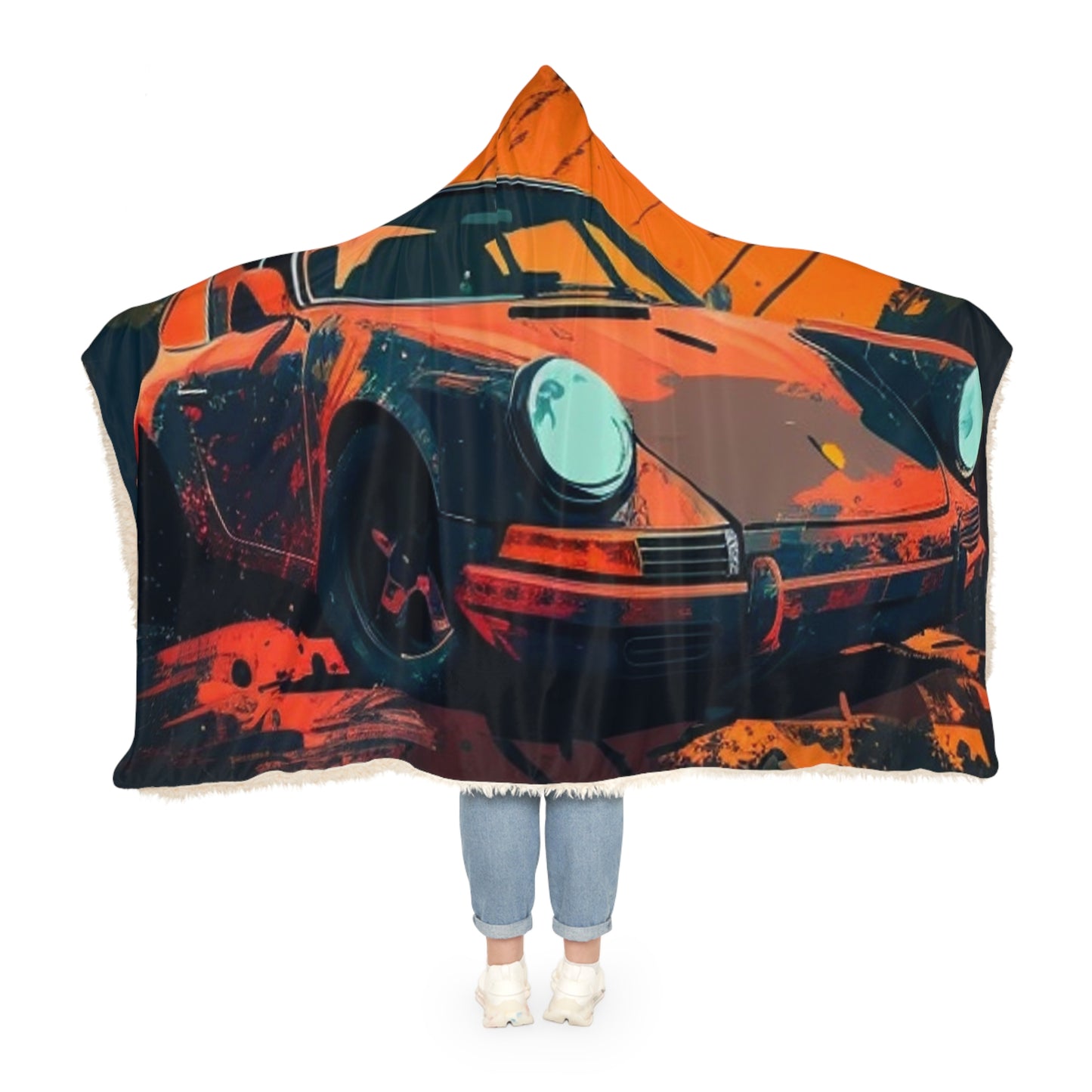 Snuggle Hooded Blanket Porsche Abstract 3