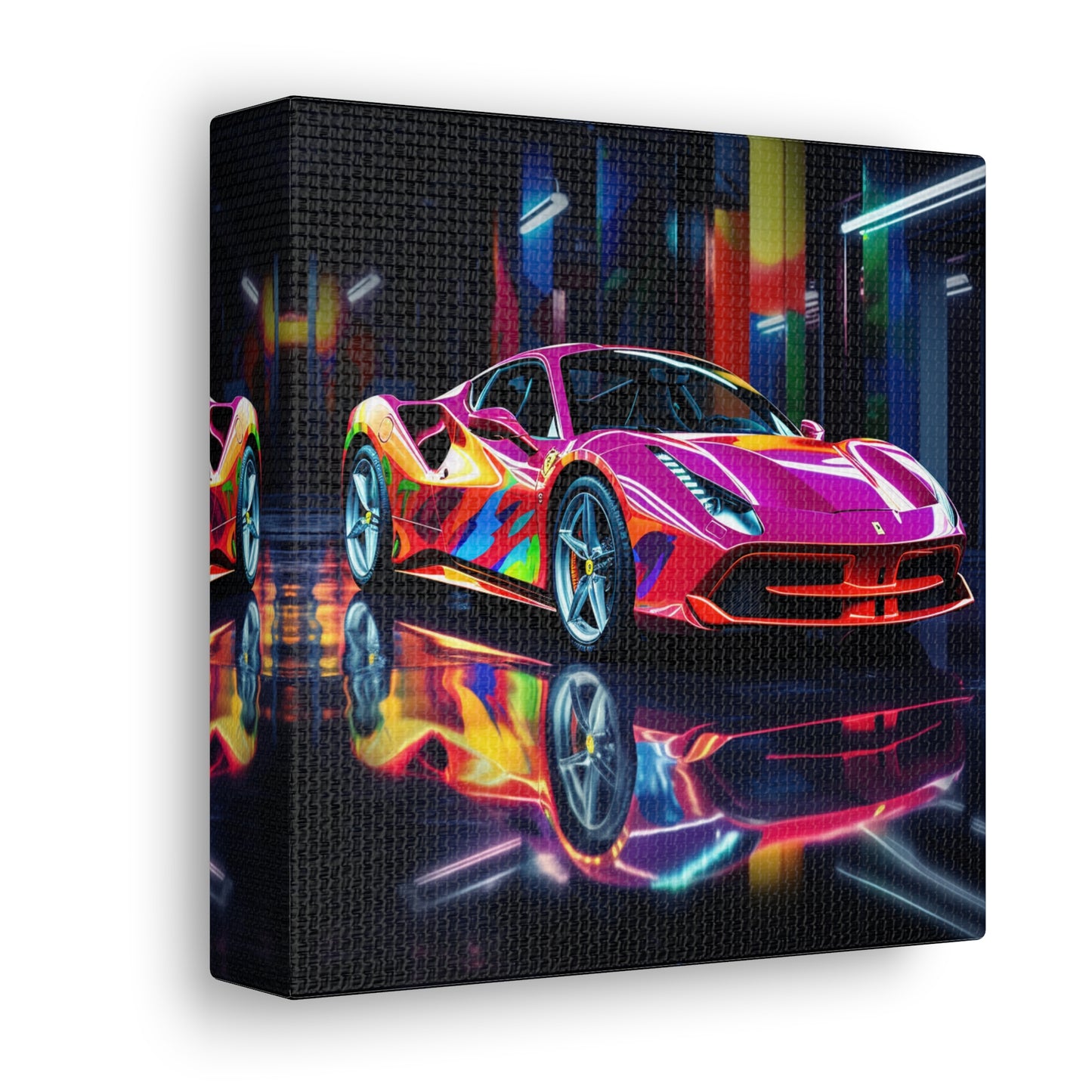 Canvas Gallery Wraps Pink Macro Ferrari 1