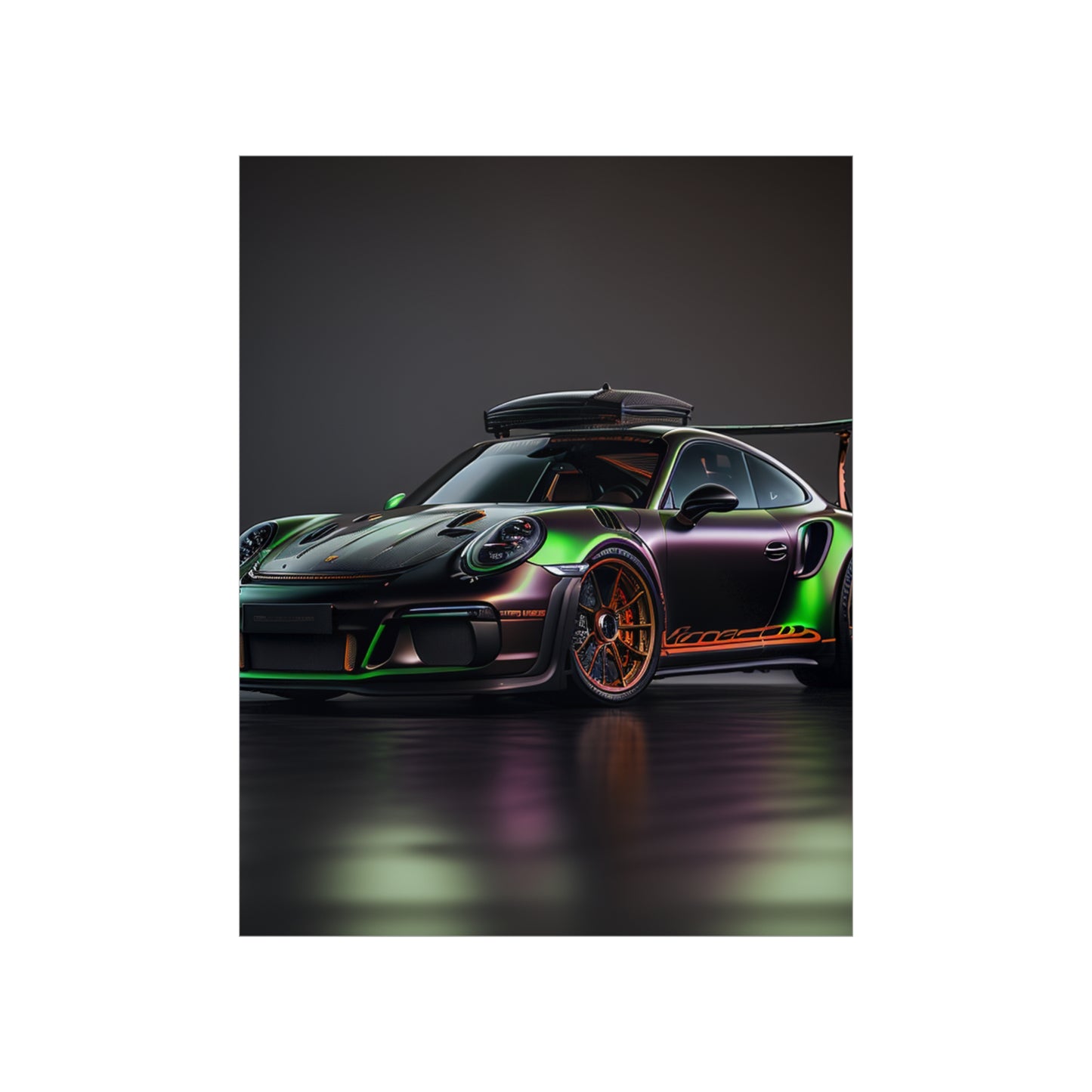 Premium Matte Vertical Posters Porsche Color 2