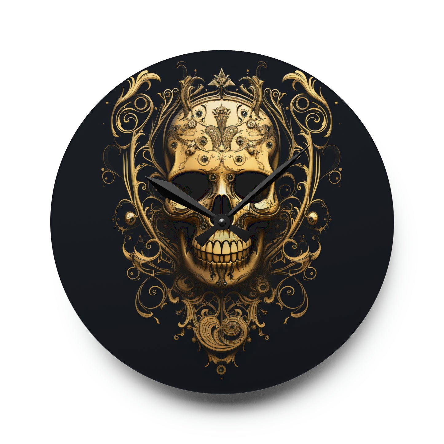 Acrylic Wall Clock Skull Treble Clef 3