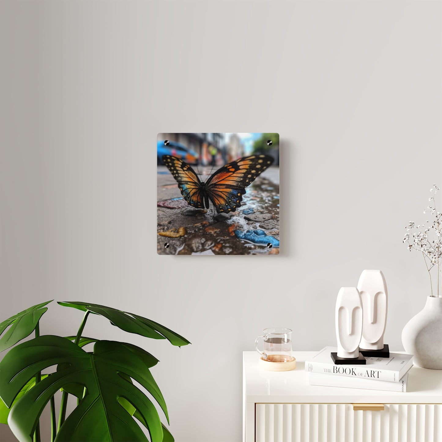 Acrylic Wall Art Panels Water Butterfly Street 4