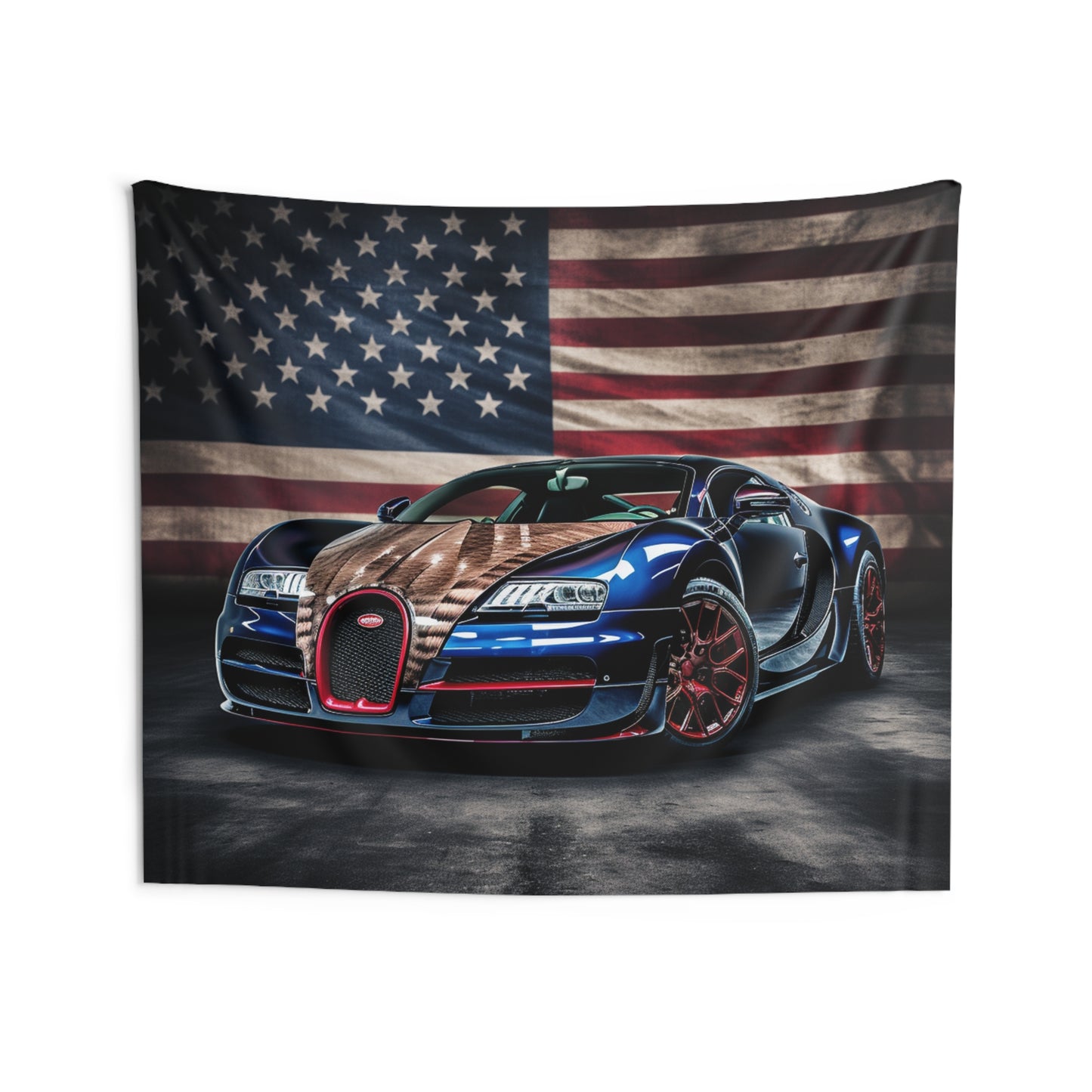 Indoor Wall Tapestries Bugatti American Flag 4