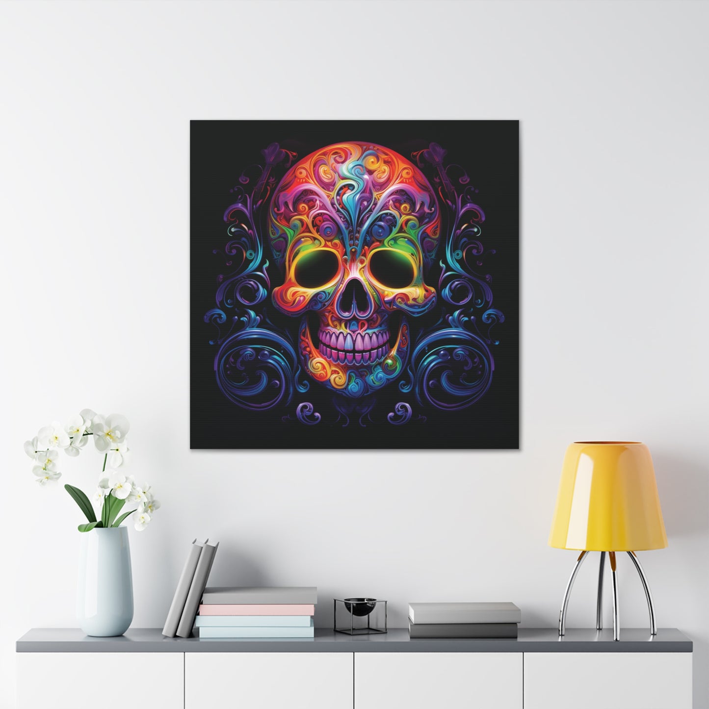 Canvas Gallery Wraps Macro Skull Color 2