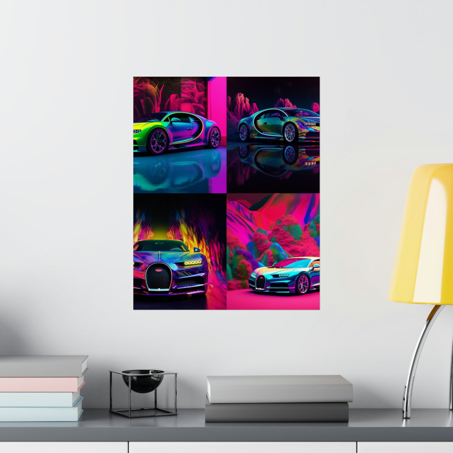 Premium Matte Vertical Posters Florescent Bugatti Flair 5