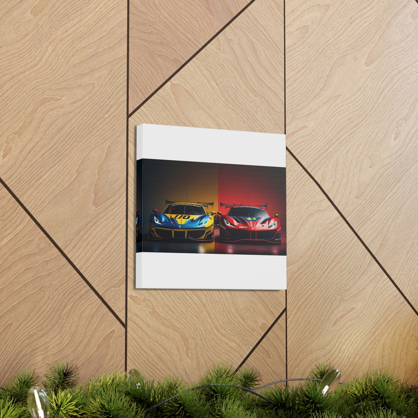 Canvas Gallery Wraps Ferrari Red Blue 3