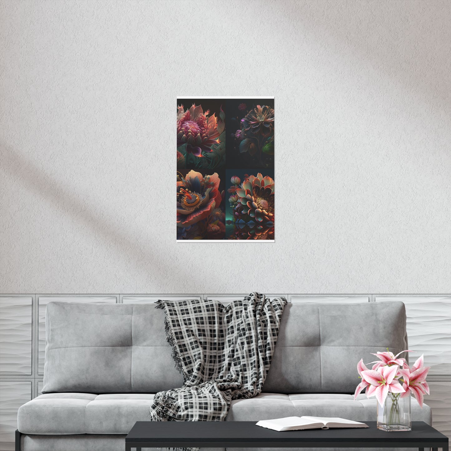 Premium Matte Vertical Posters Flower Arangment 5