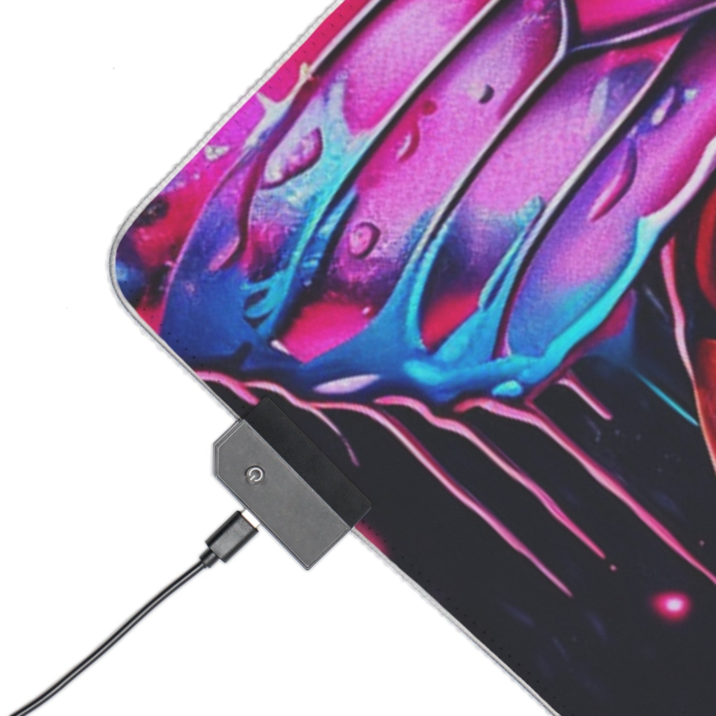 LED Gaming Mouse Pad Pink Butterfly Flair 2