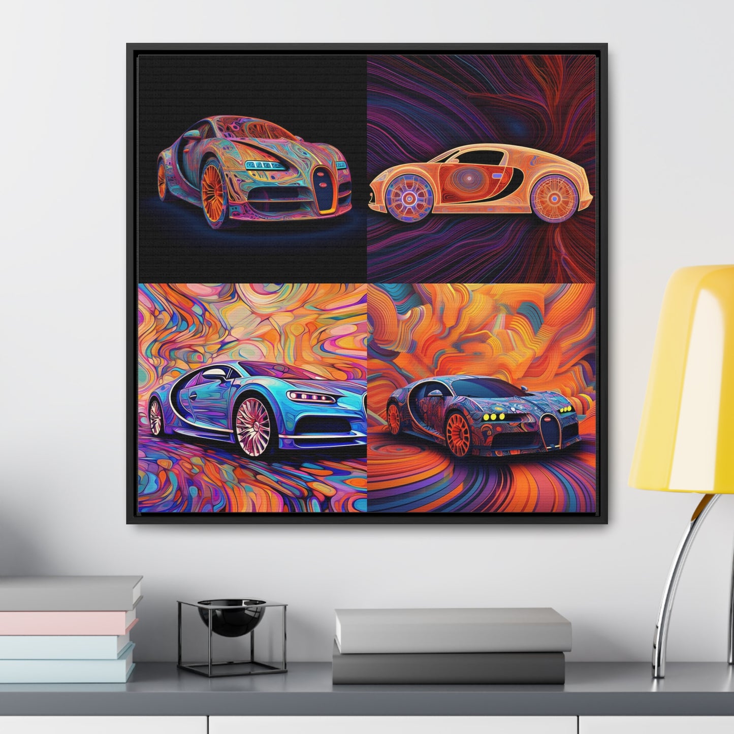 Gallery Canvas Wraps, Square Frame Bugatti Abstract Concept 5