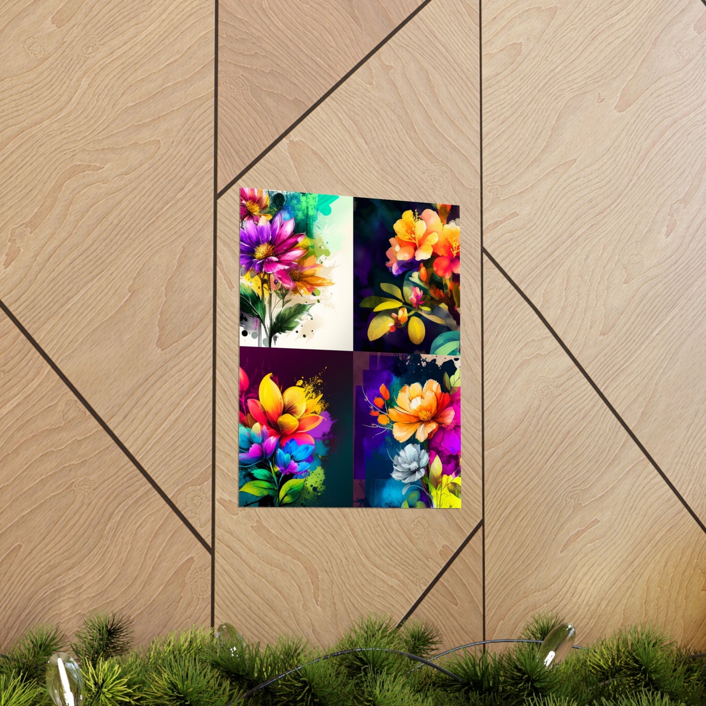 Premium Matte Vertical Posters Bright Spring Flowers 5