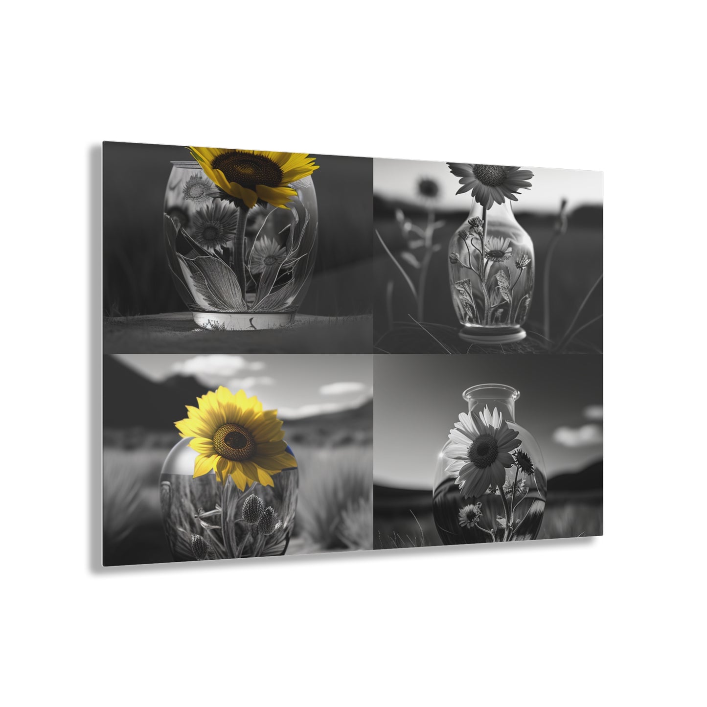 Acrylic Prints Yellw Sunflower in a vase 5