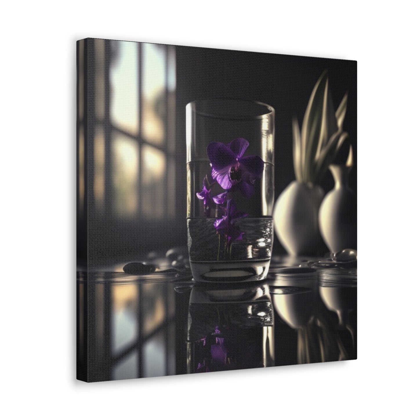 Canvas Gallery Wraps Purple Orchid Glass vase 4