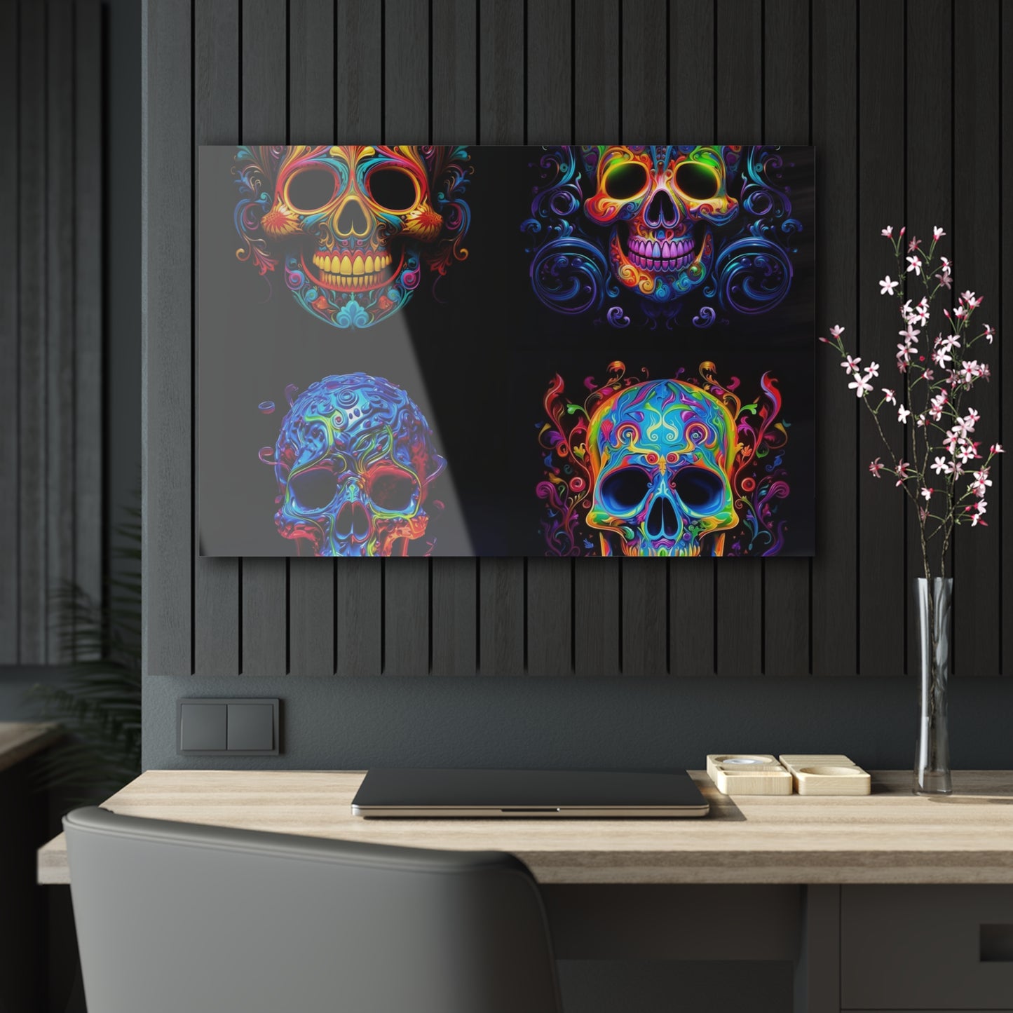 Acrylic Prints Macro Skull Color 5