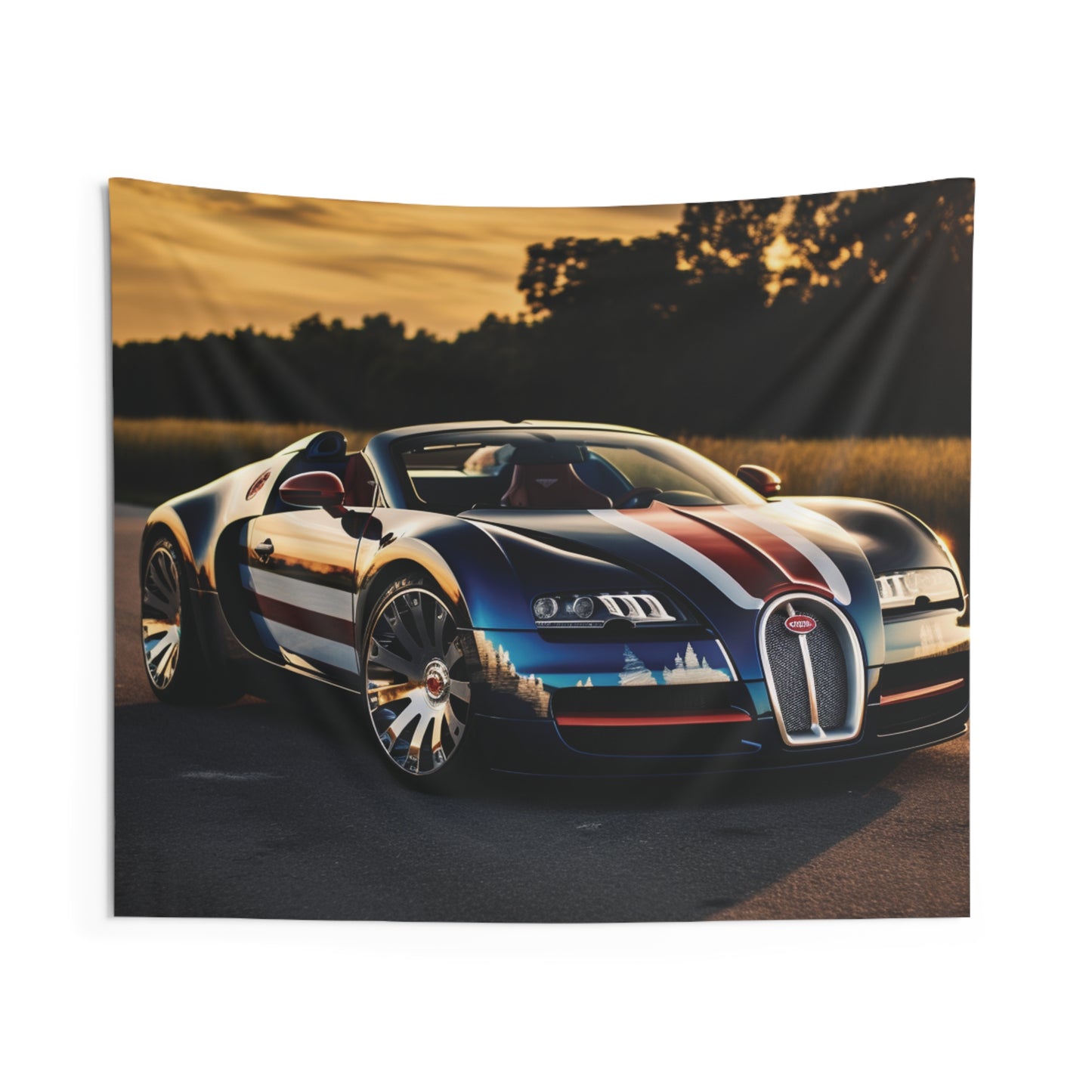 Indoor Wall Tapestries Bugatti Flag American 3