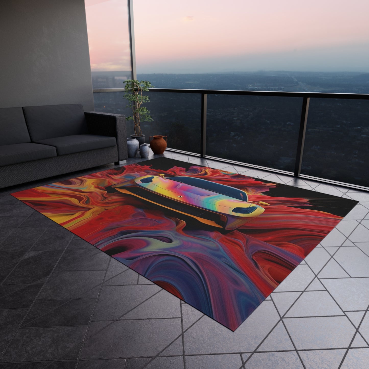 Outdoor Rug  Ferrari Water Fusion 1