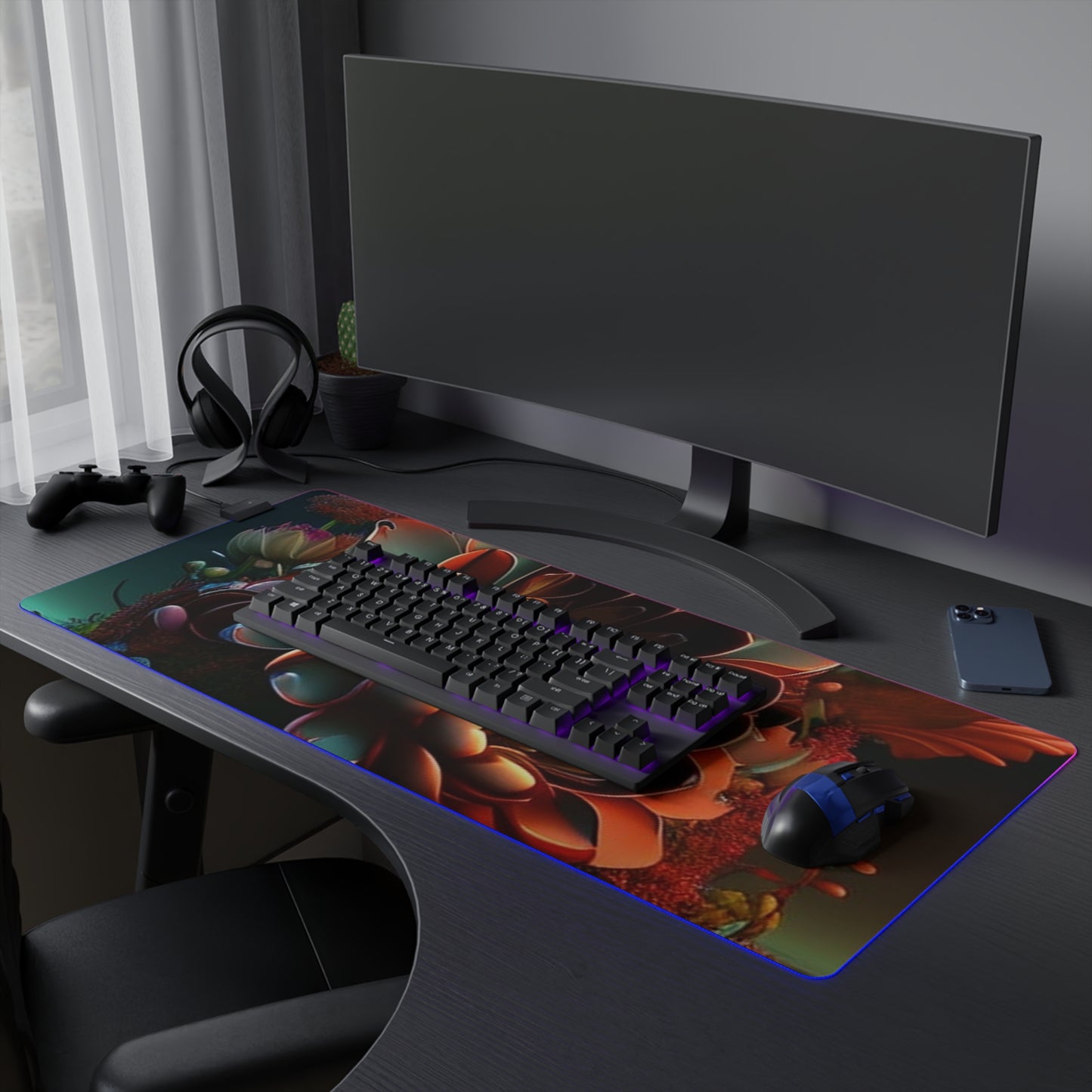 LED Gaming Mouse Pad Flower Arangment 4