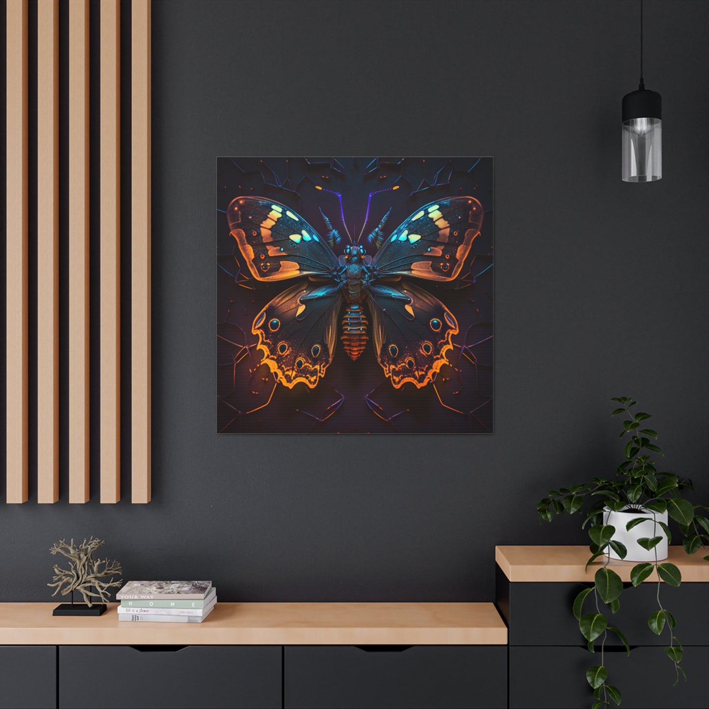 Canvas Gallery Wraps Neon Hue Butterfly 2