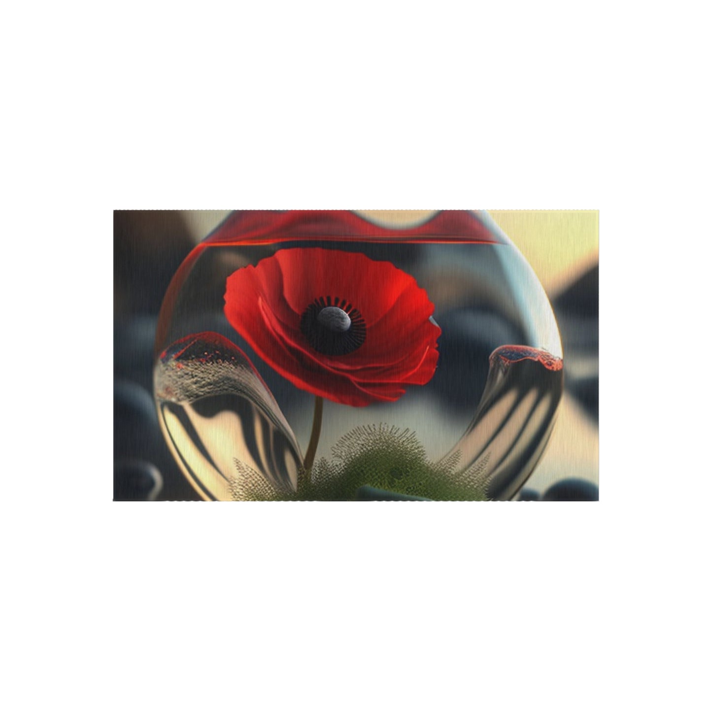 Outdoor Rug  Red Anemone in a Vase 3