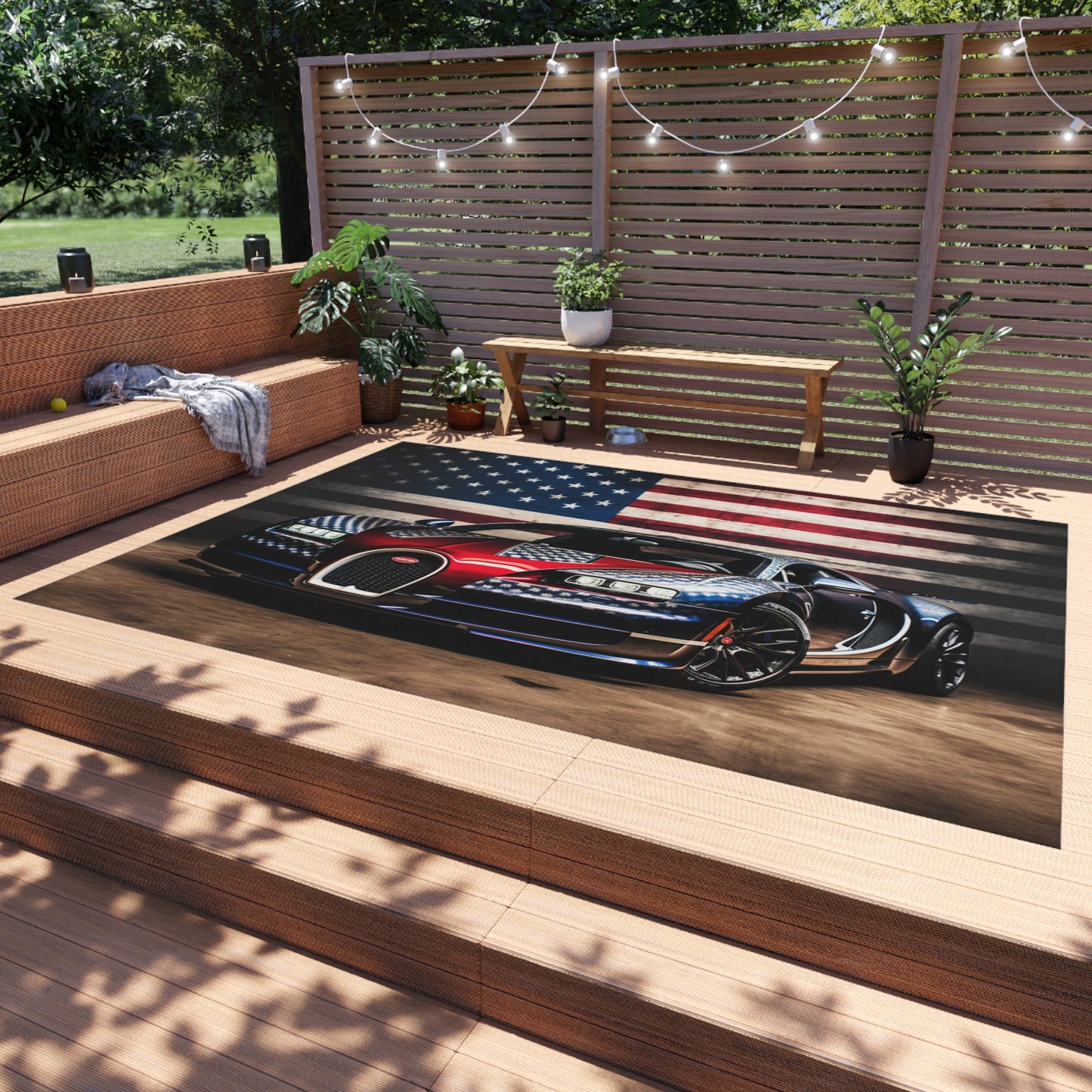Outdoor Rug  Bugatti American Flag 1