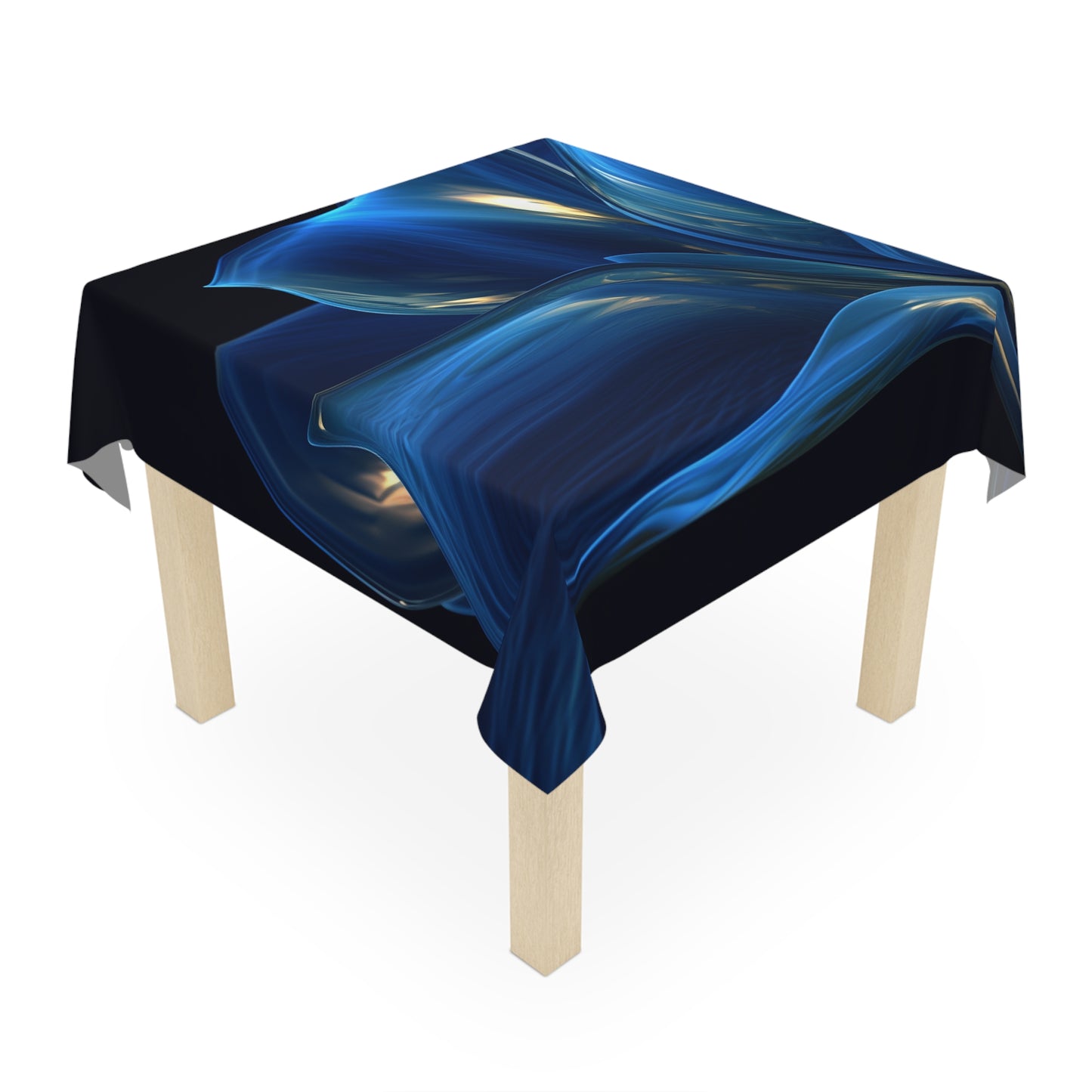 Tablecloth Abstract Blue Tulip 1
