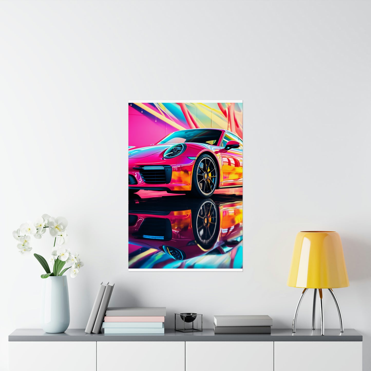 Premium Matte Vertical Posters Macro Porsche 4