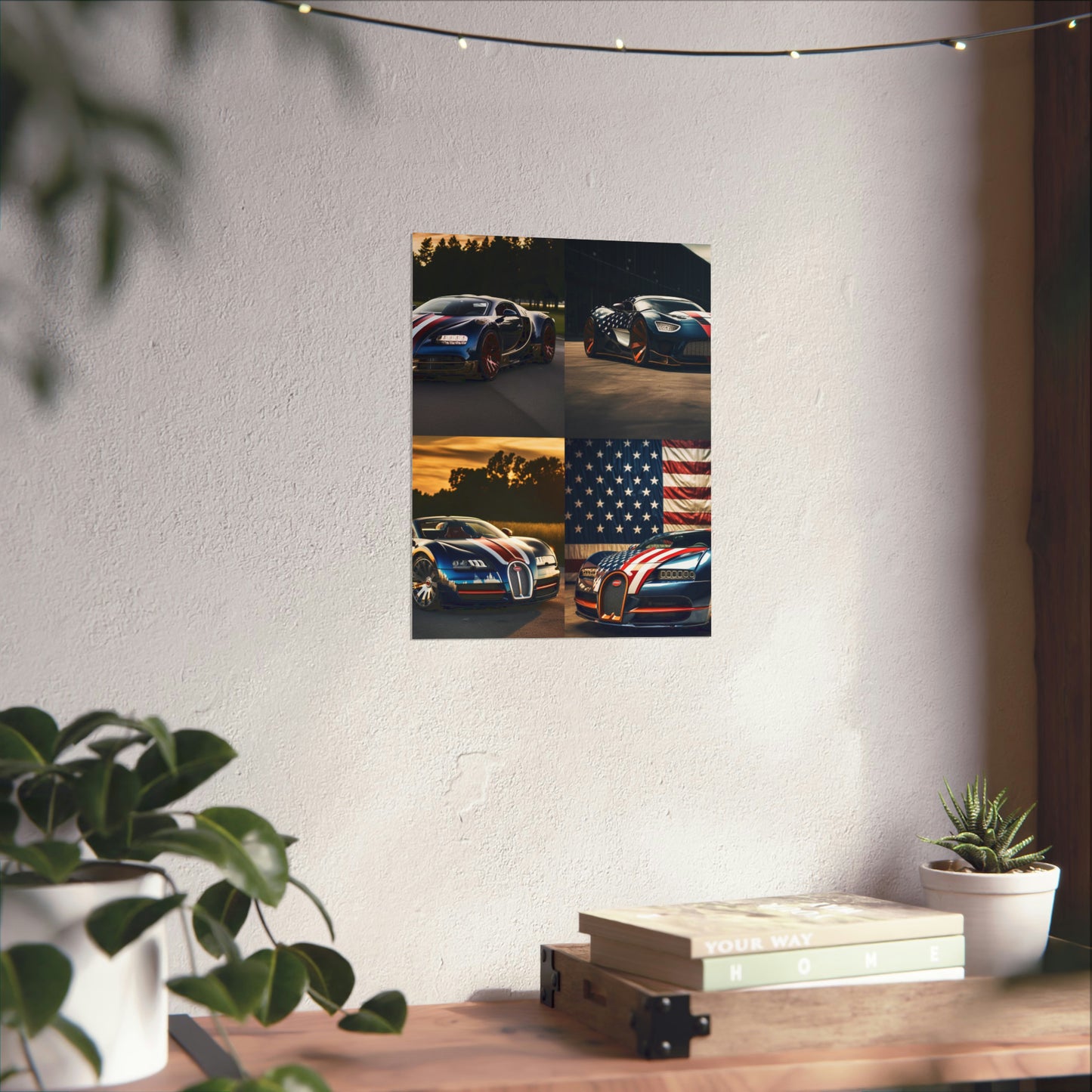 Premium Matte Vertical Posters Bugatti Flag American 5