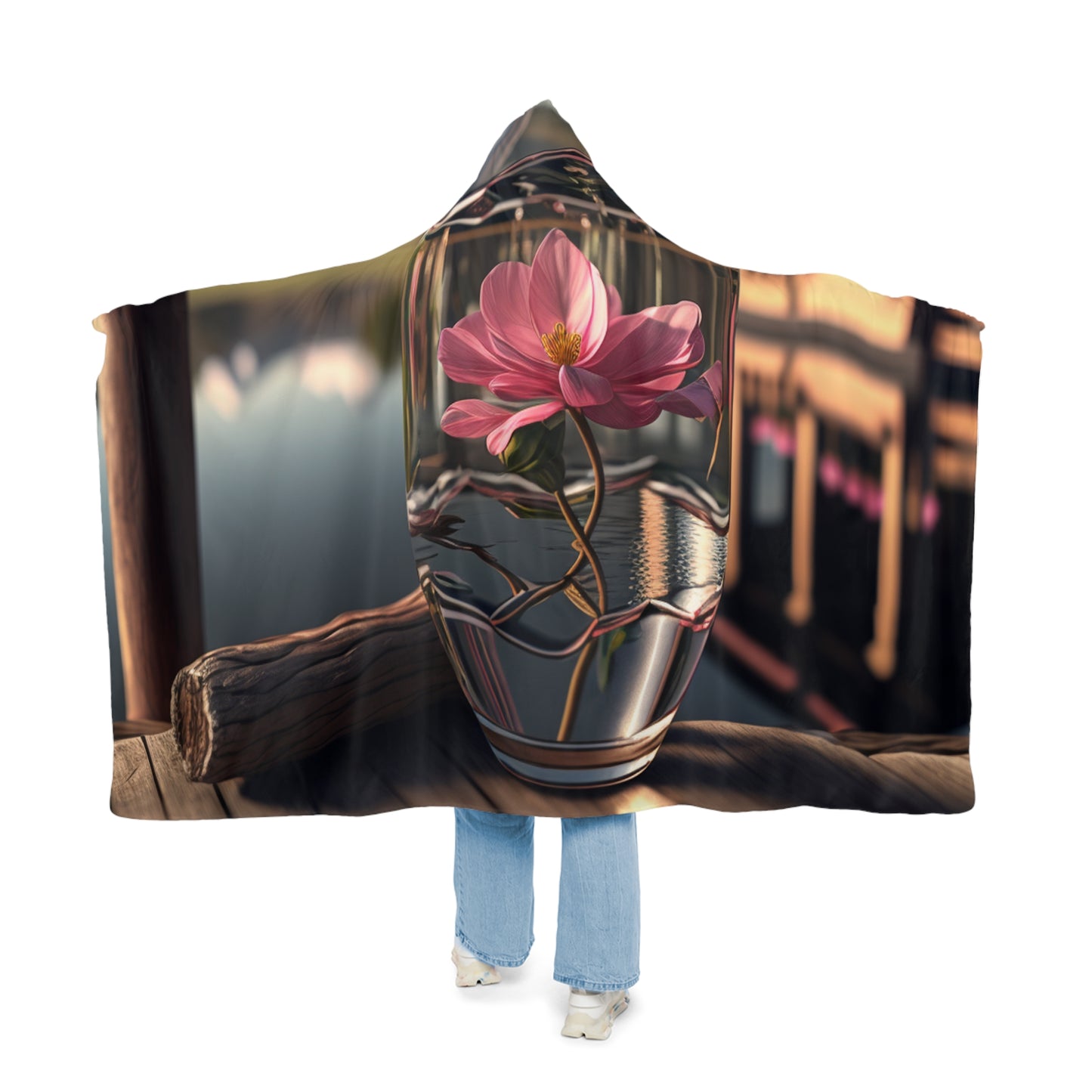 Snuggle Hooded Blanket Pink Magnolia 1