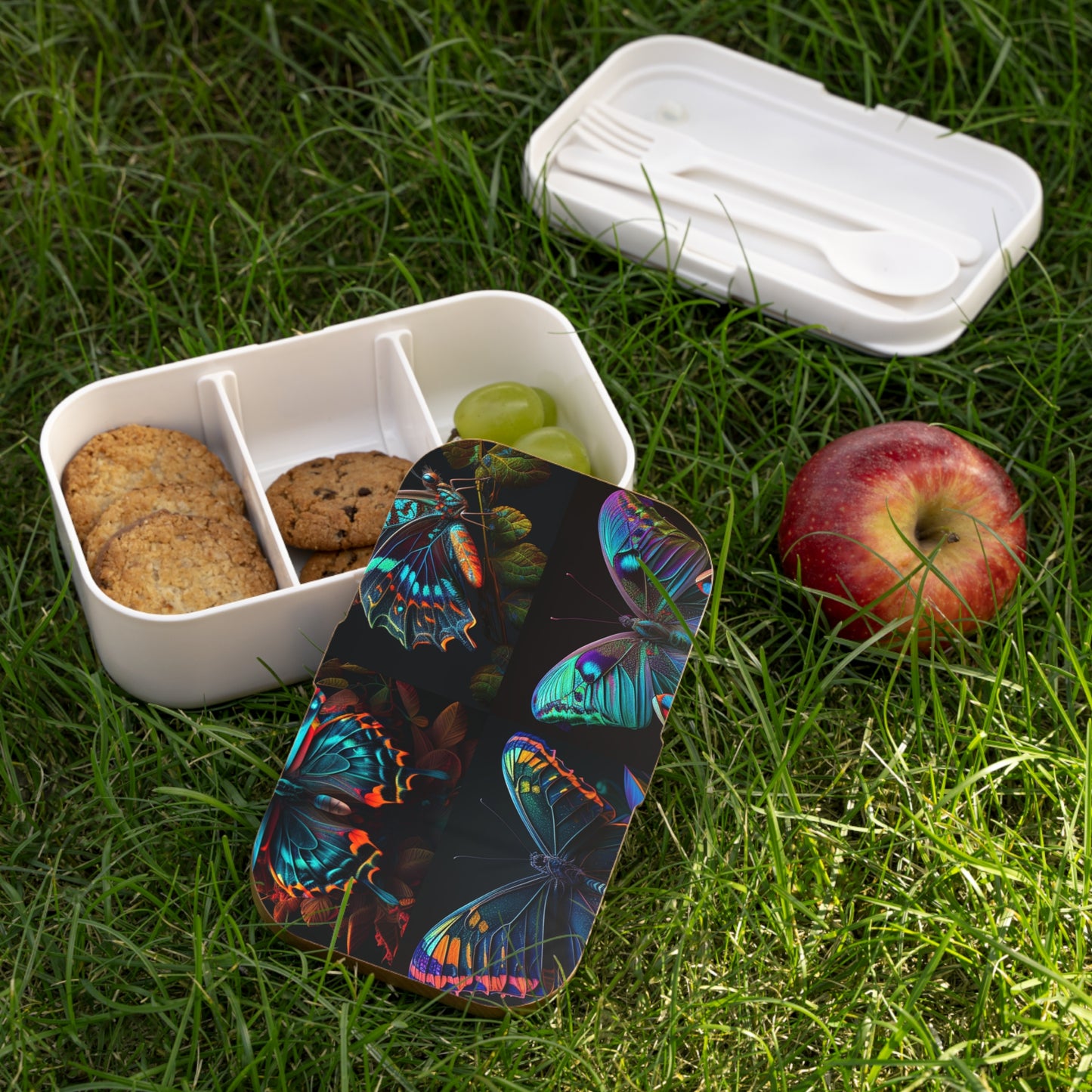 Bento Lunch Box Hue Neon Butterfly 5