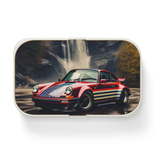 Bento Lunch Box American Flag Porsche Abstract 1