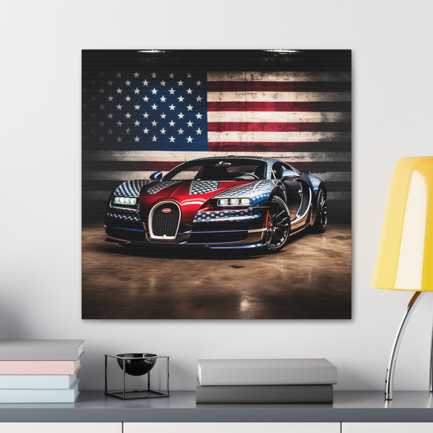 Canvas Gallery Wraps Bugatti American Flag 1