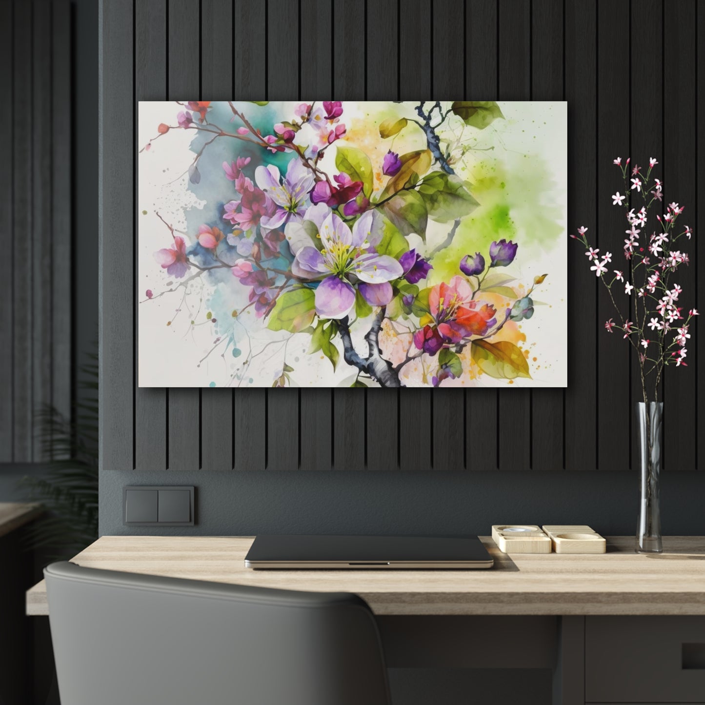 Acrylic Prints Mother Nature Bright Spring Colors Realistic Watercolor 4