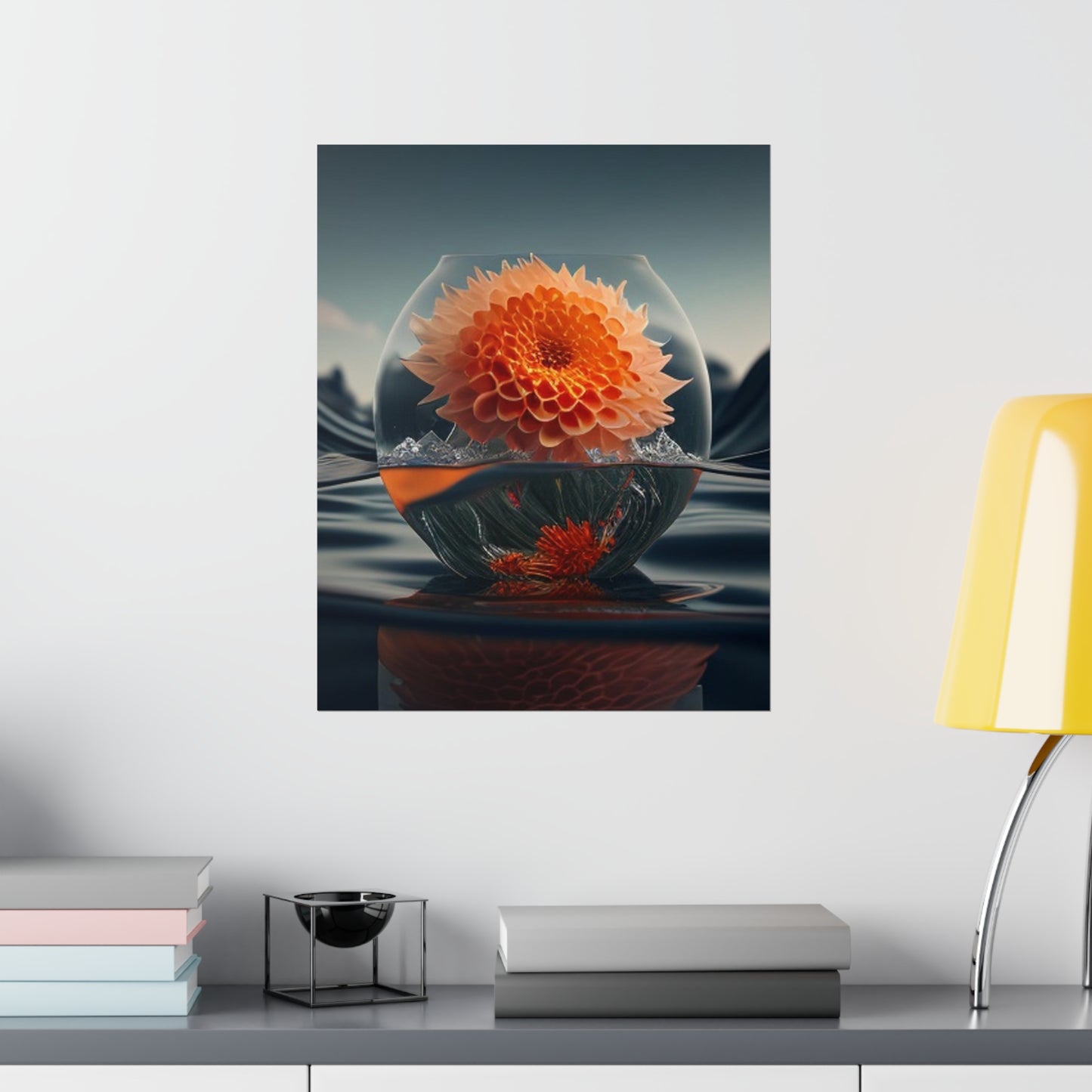 Premium Matte Vertical Posters Dahlia Orange 3