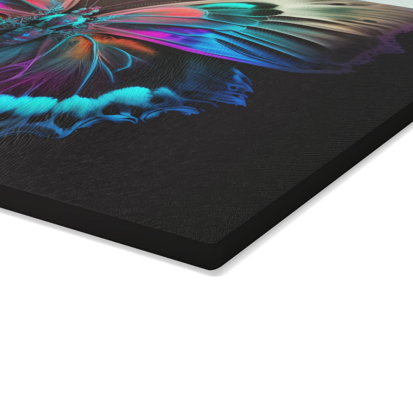 Glass Cutting Board Raw Hyper Color Butterfly 2