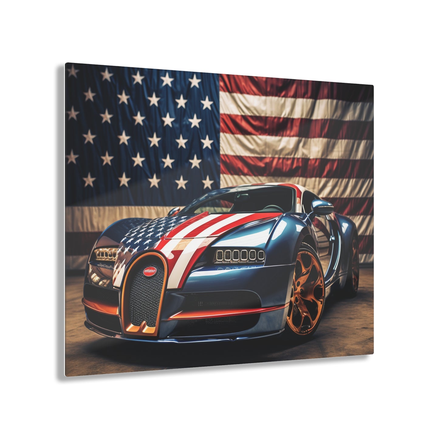 Acrylic Prints Bugatti Flag American 4