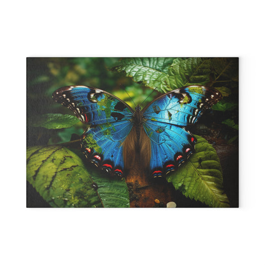 Glass Cutting Board Jungle Butterfly 2